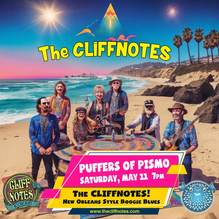 Poster for The Cliffnotes at Puffer's of Pismo Beach